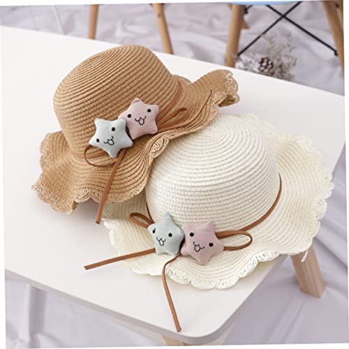 BESPORTBLE 1Pc Summer Straw Weaving Hat Sun Protection Hat for Outdoor Activities Lightweight and Breathable for Beach and Playtime Durable Material for Boys Brown2