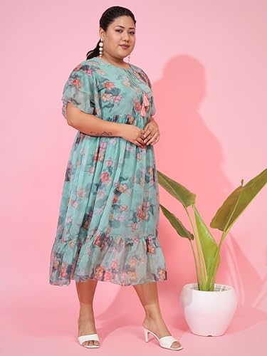 Image of Vbuyz Women's Printed & sequience work A-line Cotton Pink Kurta Pant With Dupatta