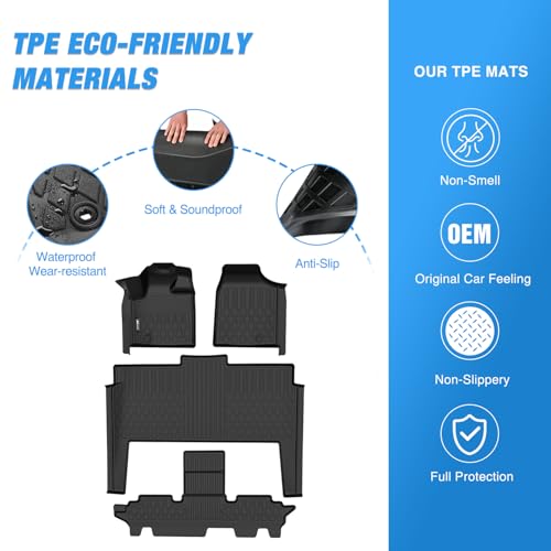 Image of Nilight Floor Mats for Dodge Grand Caravan 7 Seats 2011-2021