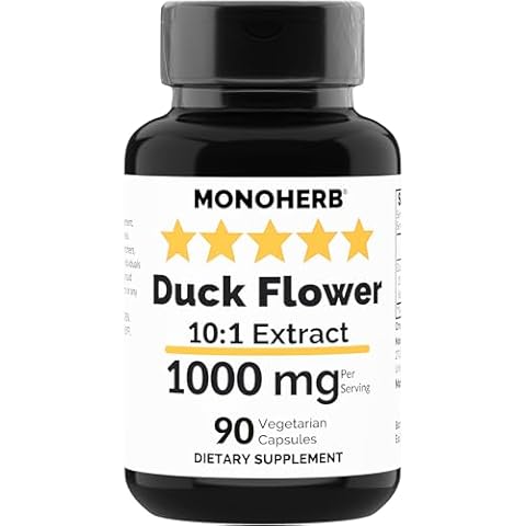 MONOHERB Duck Flower Extract 1000 mg - 90 Vegetarian Capsules Cover