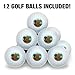 Beaver Chomping Wood Wilson Golf Balls 12 Pack, Regulation Size Full Color Premium Golf Balls