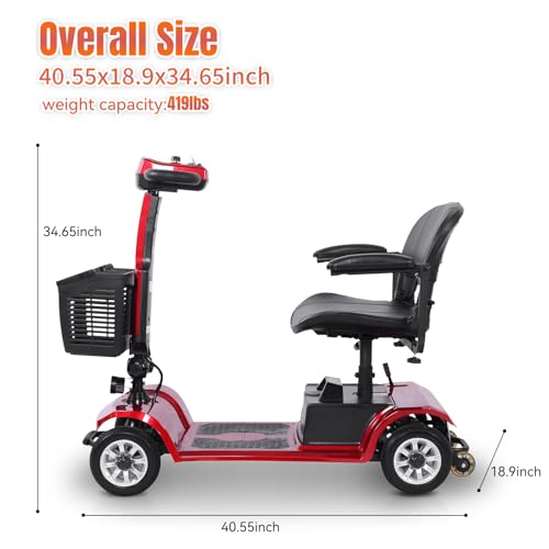 30 Miles Long Range 4 Wheel Electric Mobility Scooter