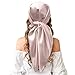 100% Pure Mulberry Silk Head Scarf | Women's Hair Wrap for Sleeping at Night | Maintains Style, Reduces Frizz, Aids Growth - Pink