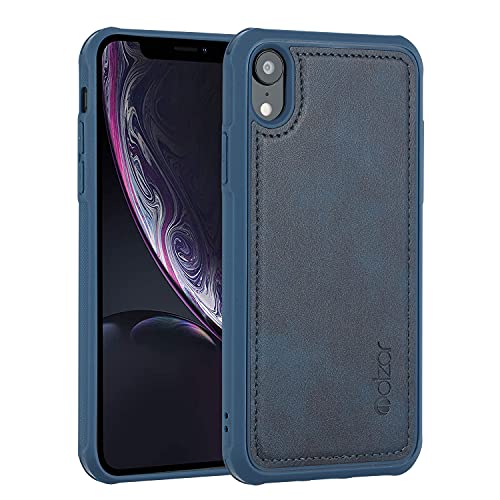 molzar Mag Series Custodia per iPhone Xs e iPhone X con Finta Pelle, Piastra Metallica Integrata per Supporto Magnetico, Funziona con Ricarica Wireless, Compatibile con iPhone Xs/X, Nero