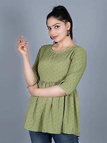 Image of Women's Rayon Anarkali Regular Fit Top