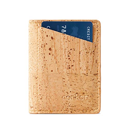 Cork RFID Slim Wallet – Men’s Wallet - RFID Blocking - Vegan Leather – Cruelty Free – Eco Friendly - Brown