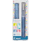 PILOT Kakuno Fountain Pen, Blue Barrel, Medium Nib