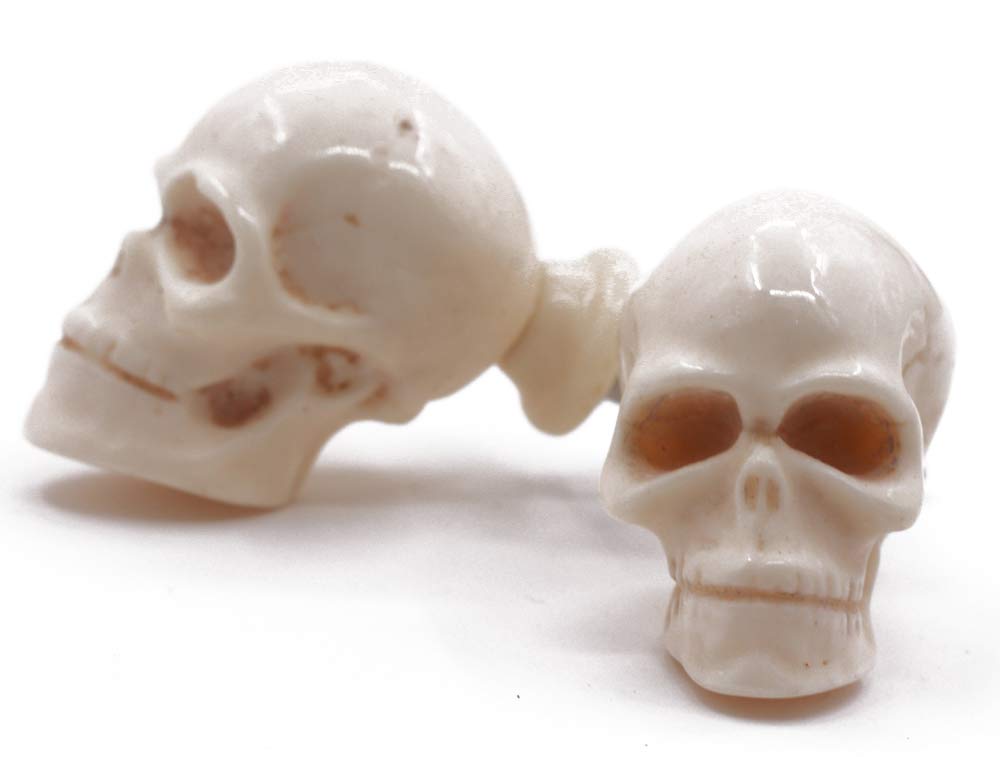 Cabinet Knobs 2 Pack for Drawer Knobs, Skull Resin Dresser Knobs, Drawer Pulls, Vintage Decorative Furniture Hardware for Kitchen Cabinets, Closet & Dressers