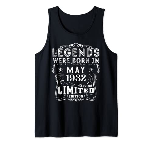 Cumpleaños Mayo 1932 Edición Limitada Regalo Legend May Camiseta sin Mangas