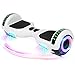 Hoverboard, Overboard per scooter autobilanciato da 6,5 ​​pollici con ruote Altoparlante Bluetooth Luci a LED per bambini Adulti (Bianca)