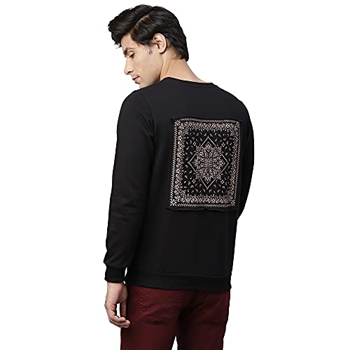 Image of Rigo Fleece Printed Round Neck Sweatshirt for Men | Full Sleeves Sweatshirt for Men | Casual Wear & Stylish Sweatshirts for Men