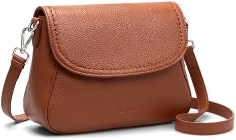 befen Genuine Leather Saddle Crossbody Bags for Women with RFID B...