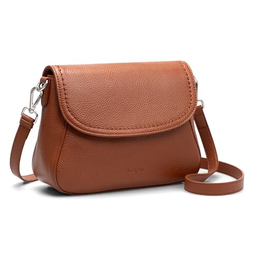 befen Sacs Bandoulière en Cuir Véritable pour Femme avec Protection RFID - Sac Médium Selle pour Femme - Portefeuille Bandoulière