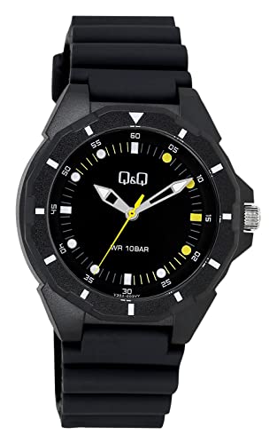 Q&Q Orologio Uomo Al Quarzo In Silicone - Impermeabile 10 Bar, Lancette Luminescenti, VR52J01XY - 6