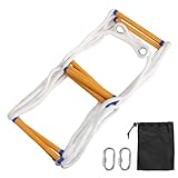 16 FT Fire Escape Ladder - 2 Story Flame Resistant Emergency Rope Ladder for Second Floor, Portable Fire Safety, Weight Capacity up to 2500 Pounds