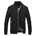 KUDORO Herren leichte Jacke für Frühling Sommer Reißverschluss Outdoor Jacke Casual Bomber Einfarbige Winddichte Jacke Halskette Mann Jacke Aviator Thin Classic Casual(Schwarz,L)