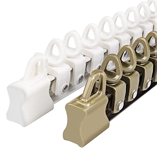 TTSJSM Curtain Rail,Curtain Track Arc-shaped window curtain track U-type rail corner top slide can be bent U-shaped L-soft rod slide (Size : White (double track side mounted))