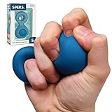 Speks Blots Silicone Stress Ball - Silky Soft, Ergonomic 100% Silicone Desk Toy, Navy Slammer