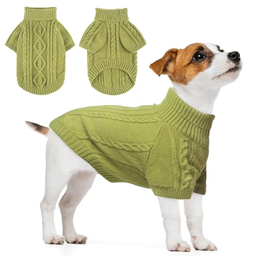 Image of BEAUTYZOO Dog Sweaters for Small Dogs, Knit Clothes with Harness Hole
