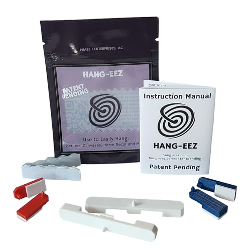 Image of Picture Hanging Tools - Pack of 6 Tools - Use to Help Hang Pictures, Canvases & More - Use for Sawtooth, Double Sawtooth, Keyhole, Double Keyhole, Rings & More Hangers - Standard Set