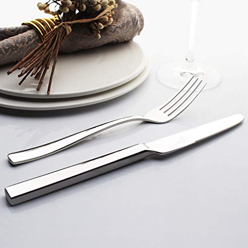 OMGard Silverware Set 20-Piece Flatware 18/8 Stainless Steel Cutlery Eating Utensils Forks Spoons Knives Sets, Mirror Polished Tableware Service for 4 Dishwasher Safe - Thumbnail 5