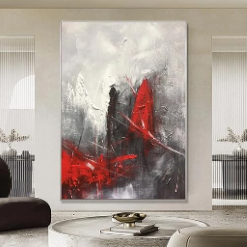 Peinture à l'huile abstraite nordique sur toile moderne au rendu esthétique chic