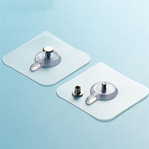 Image of 12pcs Punch-Free Transparent Hooks, Traceless Adhesive Picture Frame Hangers for Picture Frames, Wreaths, and Wall Decor