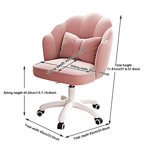 Chaise de bureau ergonomique blanche en velours confortable dossier pétale - 3