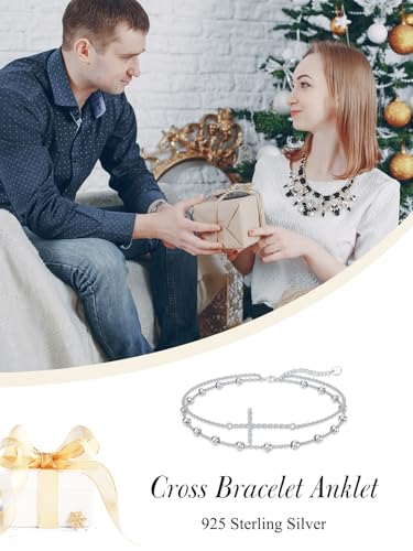 Image of 925 Sterling Silver Layered Ankle Bracelets for Women Jewelry Gifts | 925 Sterling Silver Layered Sea Turtles /Elephant /Wave Anklet Animal Bracelet Summer Ocean Beach Jewelry Gifts for Women