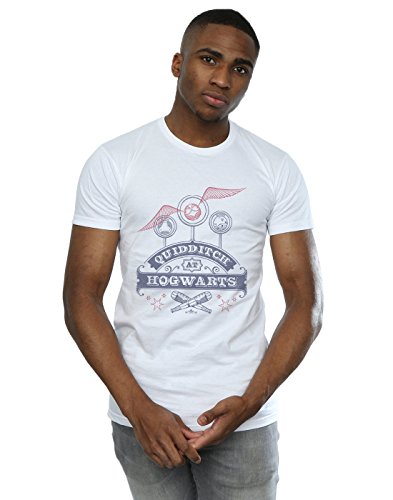 Harry Potter Men's Quidditch at Hogwarts T-Shirt White Large