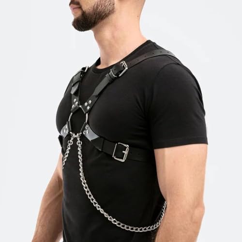 Men's Harness Body Harness Fetish Men Chest Strap Punk Gothic Men Chest Harness Body Bondage Sexy Men Underwear Body Chest Harness Men Adjustable Shoulder Belt4