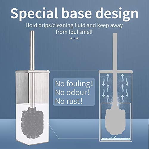Dowry Stainless Steel Toilet Bowl Brush And Holder For Bathroom Storage Organization Deep Cleaning Covered Brush Cleaner #TOP4