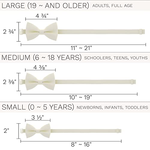 Image of Bow Tie House Mens Bowties Pre-tied Shape Clip on Bowtie Solid Men Formal Wear for kids, baby boys, toddler any age bow ties