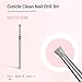 MelodySusie 6.7mm Inverted Tapered Cuticle Clean Nail Drill Bit 3/32'', Professional Safety Carbide Diamond Under Nail Cleaner for Cuticle Dead Skin Nail Prepare, Beginners Bits, Series Bit-S, Fine