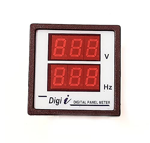 Image of ESPtronics (1 Pc) Digital Frequency Meter 0-90 Hz with Digital Voltage Meter 0-500v AC Frequency with Voltage Meter 220v-240v AC for Electronics Lab