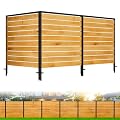 No Dig Wooden Privacy Fence Screen, Outdoor Air Conditioner Fences