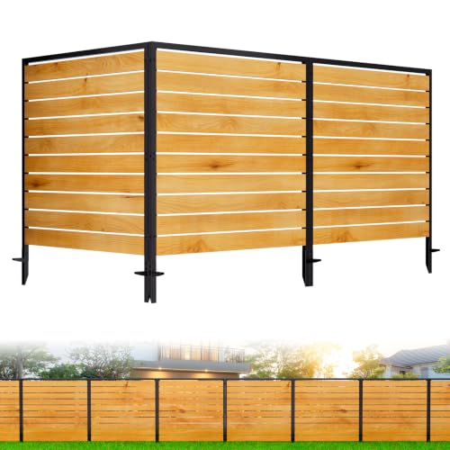 No Dig Wooden Privacy Fence Screen, Outdoor Air Conditioner Fences