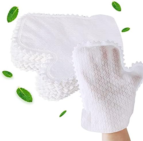 40Pcs Dishwashing Gloves Non- Woven Shoes Cleaning Towels Shoe Dust soft Cloth Cleaning Gloves for Cleaning Shoe Bag Glasses Car Electronic Device White