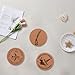 KUKLIPJIM 80 Pack 4 Inch Round Cork Coasters - Absorbent, Heat Resistant, Multi-Use for Drinks, Crafts, DIY Projects, Wine Glass, Mug, Coffee Cup, Plants