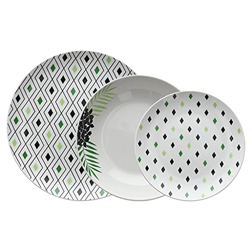 Tognana Servizio Tavola 18 Pezzi Crazy Summer 6 Piani 6 Fondi 6 Dessert