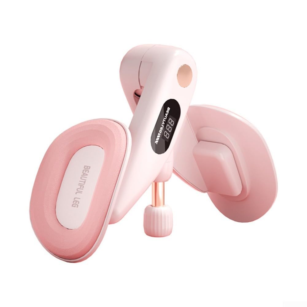2025 Upgraded Led Pelvic Floor Trainer With Adjustable Resistance 10 To 78 Lbs For Inner And Outer Thigh Exercise Plus Hip Abductor Workout Device In Pink Color(Pink (Counting))