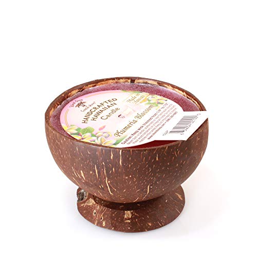 Island Soap & Candle Works Mini Coconut Bowl Candle, Plumeria