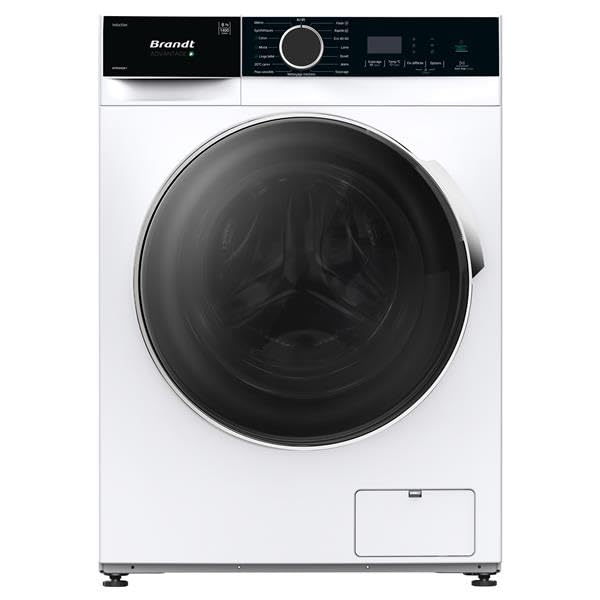 BRANDT WFB584QW1 Lave-linge Frontal Blanc, Classe A, 8 kg, 1400 tr/min, 72 dB