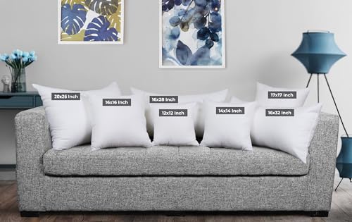 Image of Utopia Bedding 20x26 Pillow Inserts, Set of 2, White - Indoor Decorative Throw Pillows for Bed, Sofa & Couch - Soft, Supportive & Fluffy Cushion Inserts
