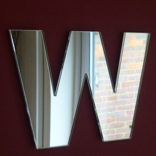 Sendmeamirror Upper Case Letter W Mirror 20cm