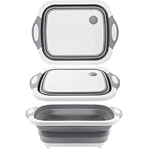 AIWANTO 4 in 1 Multifunction Dishwasher foldable plastic dishwasher kitchen multifunctional fruit basket portable sink…