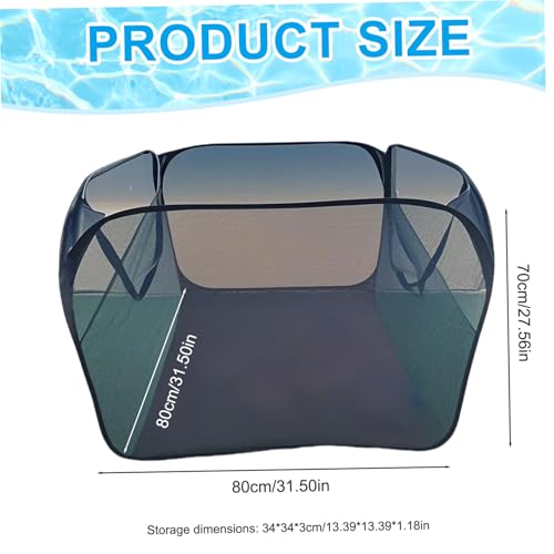 Red de almacenamiento para flotadores de piscina plegable de gran capacidad 80x80x70 cm con asas 6