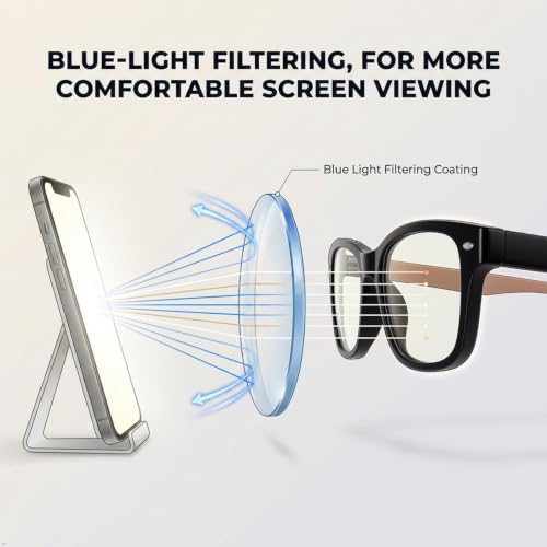 Image of Eyekepper Blue Light Reading Glasses Men Women 2.5, Small Black Brown