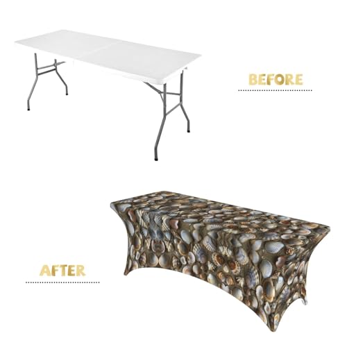 Nappe de table extensible élasthanne Seashells 1,8m qualité supérieure