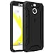 HTC Bolt Case, POETIC Revolution Series [Premium Rugged][Shock Absorption & Dust Resistant] Complete Protection Hybrid Case w/ Built-In Screen Protector for HTC Bolt (2016) Black
